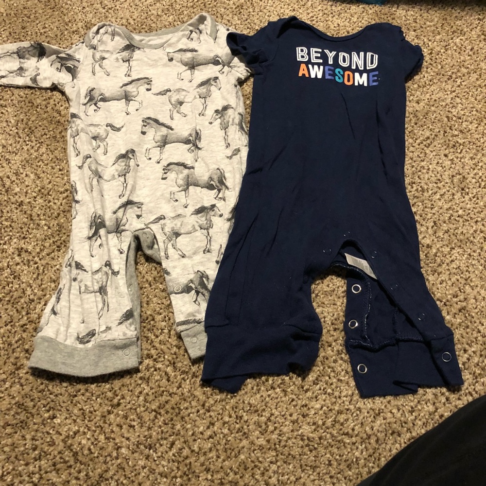 Lot of baby boy footless sleeper